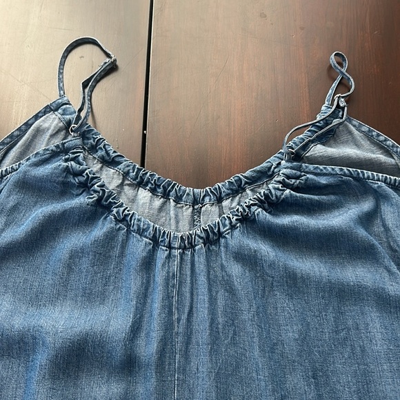 LOVESTITCH Tencel Chambray Jumpsuit Wide Leg Women Size M - Picture 14 of 15